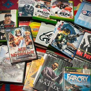 Videojuegos antiguos: CD para PC, PlayStation 2, Xbox