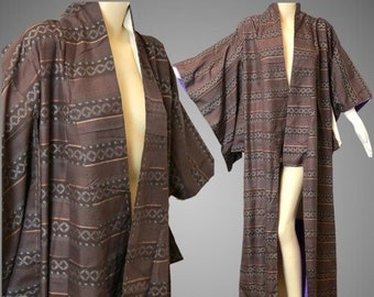 Túnica de kimono de seda vintage de la década de 1920