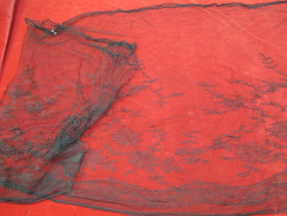 Antique french lace Victorian mourning veil