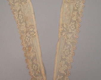 Antique Lace collar Victorian hand embroidered shawl collar