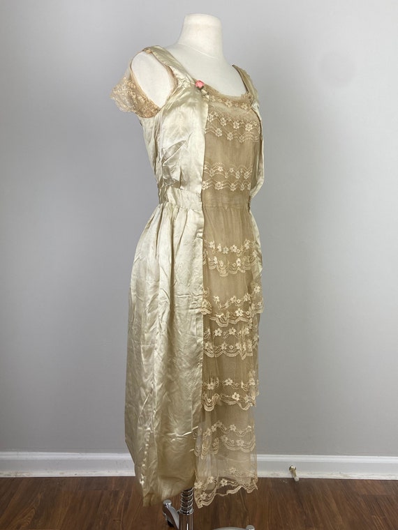 Vintage 20s wedding dress bridal flapper antique … - image 4