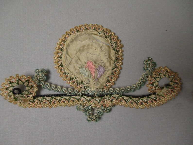 Antique Appliques Set of 3 Floral Victorian Textile Etsy