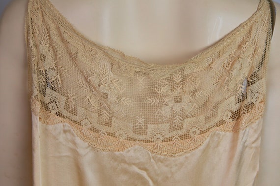 Antique Edwardian corset cover Chemise sheer peac… - image 4