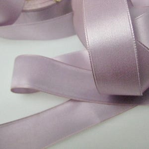 Ruban de satin vintage des années 30, ruban de tissu rayonne violet lavande, 15/16 pouces de large