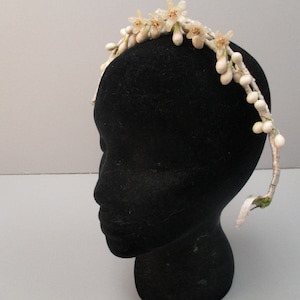Vintage 1920s Wax Floral Bridal head Piece