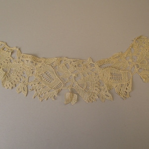 Antique Lace  floral trim remnant cotton