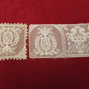 Antique lace doilies Victorian era set of 3
