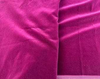 Tessuto di velluto antico Germania cotone 34 in W Viola