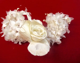 Vintage bridal flowers for headpiece