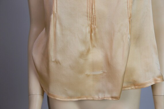 Antique Edwardian corset cover Chemise sheer peac… - image 3