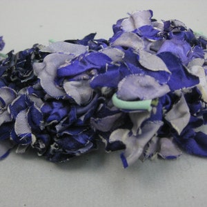 Antique Purple millinery flowers silk 1920s