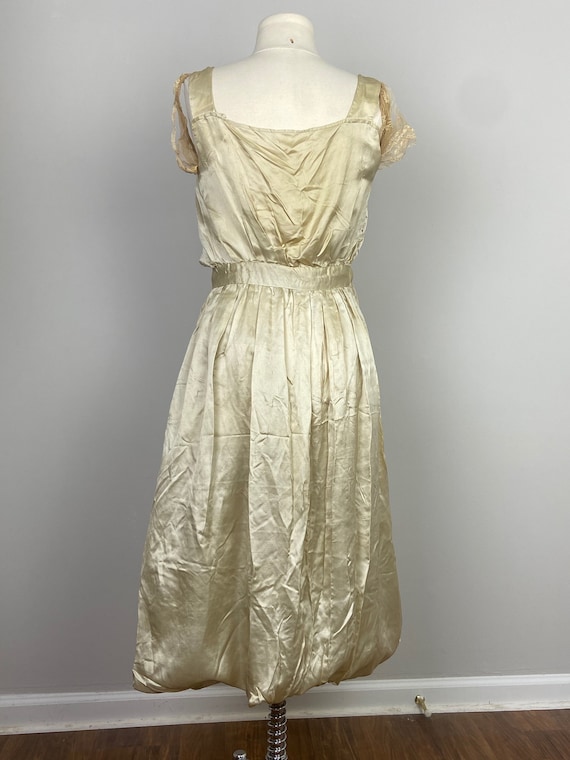 Vintage 20s wedding dress bridal flapper antique … - image 9