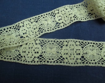 Antique lace trim yardage cotton crochet bridal lace
