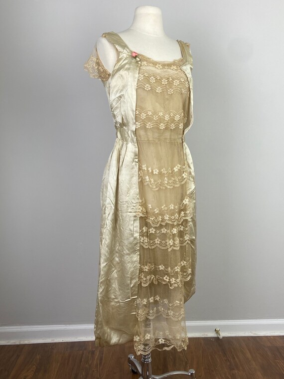 Vintage 20s wedding dress bridal flapper antique … - image 2