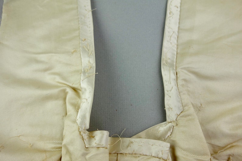 Antique dress bodice remnant silk button down bridal image 9