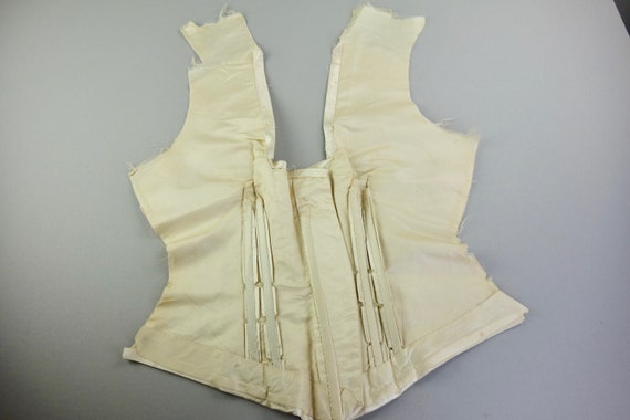 Antique dress bodice remnant silk button down briโฆ - image 7