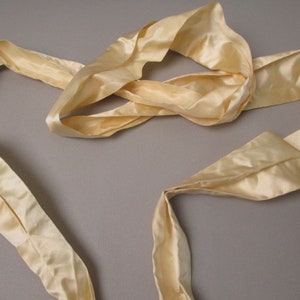 Victorian wedding dress bridal sash belt 19th Century silk