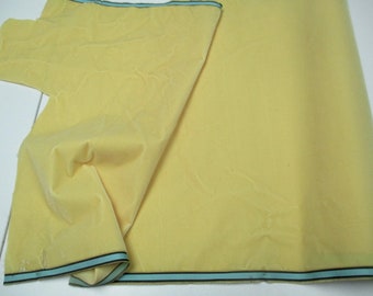 Antique French Millinery Velvet Fabric Cotton remnant yellow