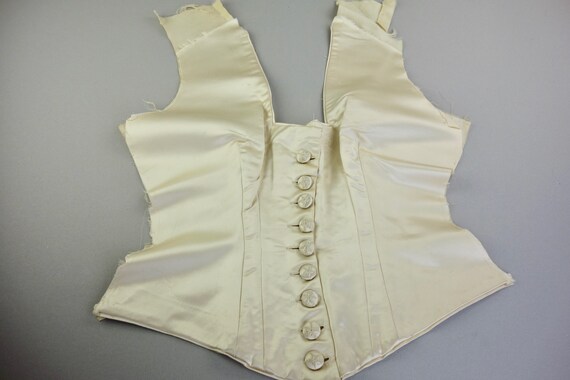 Antique dress bodice remnant silk button down briโฆ - image 6
