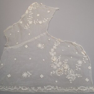 Antique  Embroidered lace remnant