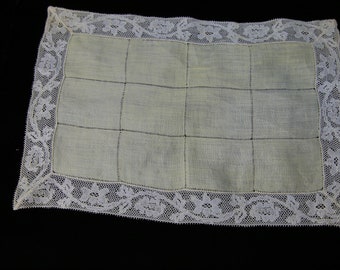 Antique  openwork lace placemat