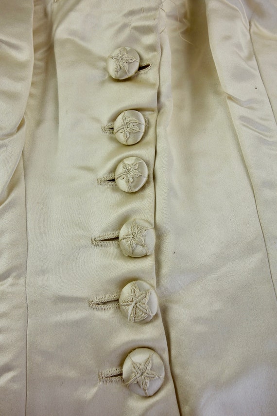 Antique dress bodice remnant silk button down bri… - image 5