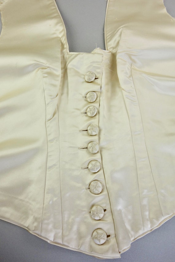 Antique dress bodice remnant silk button down briโฆ - image 2