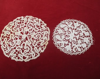 Antique lace doilies set 19th Century