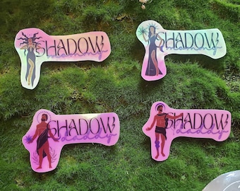 Romantasy Shadow Daddy / Shadow Mommy 2" Iridescent Holographic Bookish Sticker