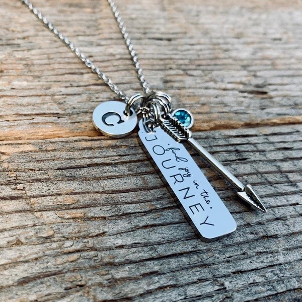 Personalized necklace, Daughter gift, Bar necklace, birthday gift, Find joy in the journey, mantra, 16th birthday gift ideas, graduation