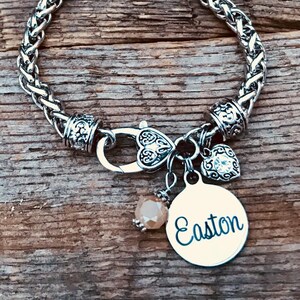Name necklace, name bracelet, personalized gifts, mom gift, grandma gift, gifts for women, gifts for her, laser engraved, engraved bracelets