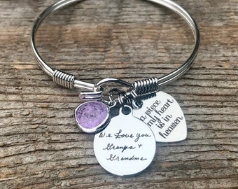 Handwriting jewelry, sympathy gift, condolence, handwritten, personalized charm, signature gift, Custom handwriting bracelet, remembrance