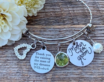 Mother of the GROOM gift, Mother of the bride, personalized wedding, Mother in law gift, Thank you for raising, personalized wedding