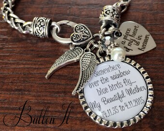SYMPATHY gift, In memory of sympathy gift, REMEMBRANCE jewelry, remembrance gifts, Somewhere over the rainbow, ANGEL wings, cross charm