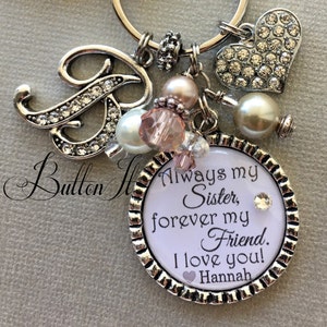 SISTER jewelry, Sister gift, AUNT gift, Big sister,  Sister quote, birthday gift, Initial, Only thing better than having you for a sister