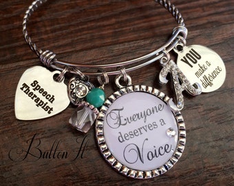 Speech therapist gift, OT, Everyone deserves a voice, speech language pathologist, therapist gift, thank you gift, behavior therapist