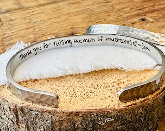 Mother of the groom gift, Mother of the bride gift, handwriting bracelet, forever your little girl, Bride gift, gift from groom to bride