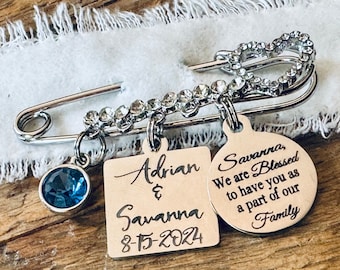 Daughter in law wedding gift, wedding bouquet charm, Something blue, something blue pin, Bridal bouquet charm wedding gift bride gift bridal