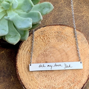 Handwriting necklace, Personalized necklace, Handwritten, personalized gift, Custom necklace, engraved jewelry, mom gifts, daughter gift