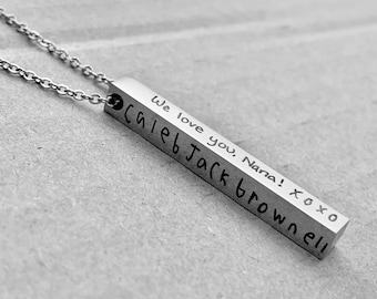 Collar personalizado, regalo para mamá, regalo para ella, escrito a mano, collar para mamá, Eres mi sol, regalo personalizado, regalo de Navidad