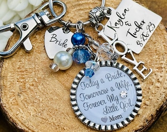 Daughter gift, something blue, something new, wedding bouquet charm, Bridal bouquet charm, wedding gift bride, bridal shower gift, love