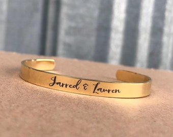 Wedding gift for BRIDE, bridal, I do, Today a Bride, gold cuff bracelet, rose gold cuff,  PERSONALIZED wedding gift, Daughter in law, bride