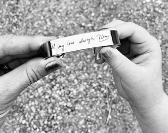 personalized gift, personalized bracelet, Handwriting bracelet, Daughter gift, handwritten, handwriting bracelet, Mom gift, Gift for mom