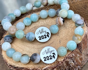 CLASS of 2025, GRADUATION gift, SENIOR 2026, graduate senior night, She believed she could so she did, gift for girls, personalized bracelet