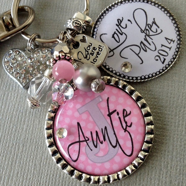PERSONALIZED gift, Aunt Gift, Grandma gift, personalized jewelry, Mom Keychain, Nana gift, birthday gift, sister gift, charm necklace