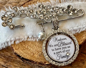 Daughter in law gift, Daughter, Bridal bouquet charm, Bridal bouquet charm with blue, wedding gift, wedding bouquet charm, bride gift bridal