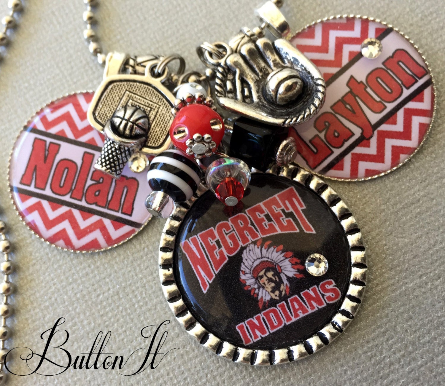 PERSONALIZED necklace Customized Sports Jewelry Football Etsy