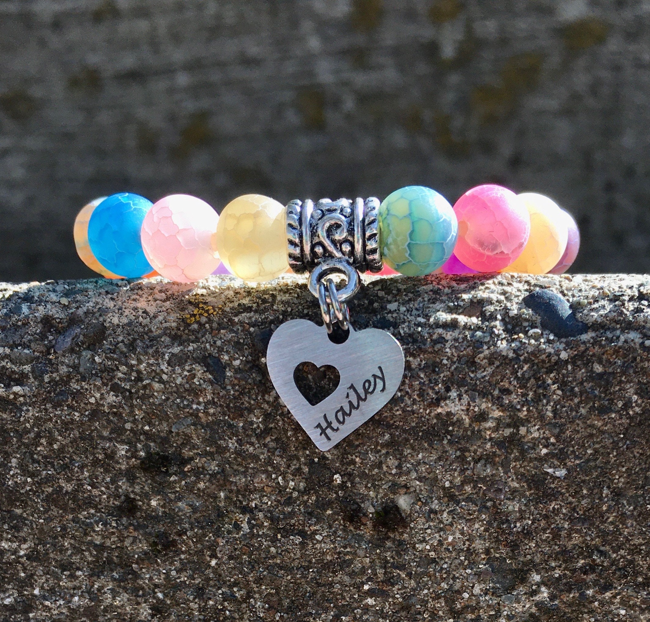 Bead Bracelet personalized bracelet Bead jewelry love you | Etsy