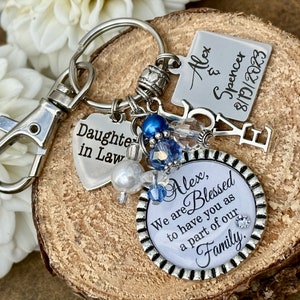 Daughter in Law, Daughter in law Wedding gift, chosen by our son and are like a daughter to us, bridal shower gift, Bridal bouquet charm image 5