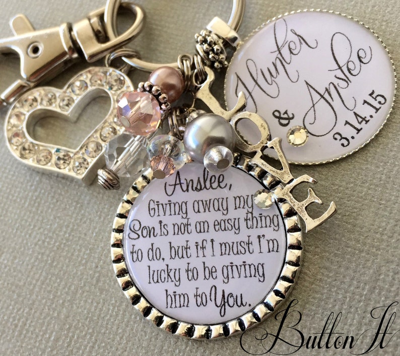 Daughter in Law, Daughter in law Wedding gift, chosen by our son and are like a daughter to us, bridal shower gift, Bridal bouquet charm image 8